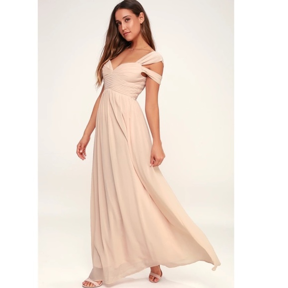 Lulu's Blush Pink Formal Maxi Dress Size M… - Picture 2 of 8